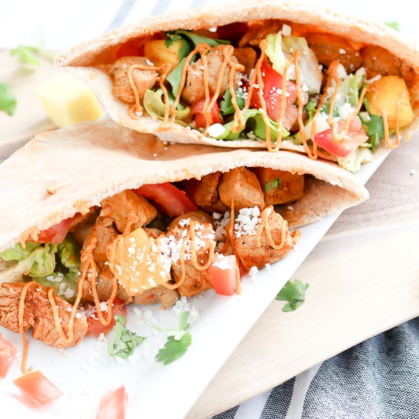 Paprika Pineapple Pork Pita copy